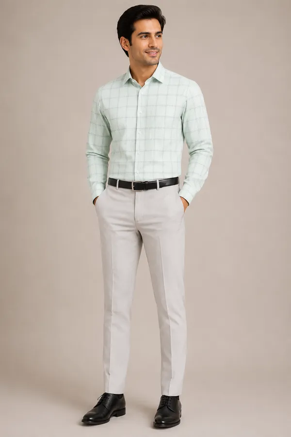 Men_S_Checked_Formal_Shirt_Soft_Ivory_White
