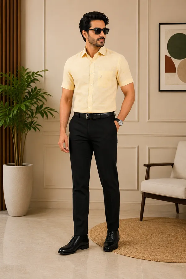 Men_S_Linen_Blend_Formal_Shirt_Yellow