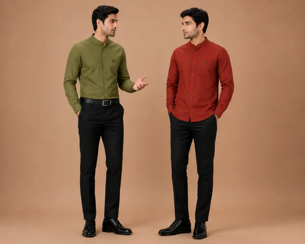 Cotton_Mandarin_Collar_Formal_Shirt_For_Men_Green