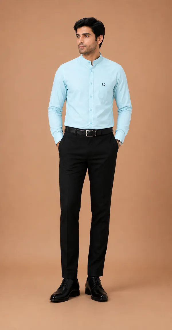 Cotton_Mandarin_Collar_Formal_Shirt_For_Men_2_Sky_Blue