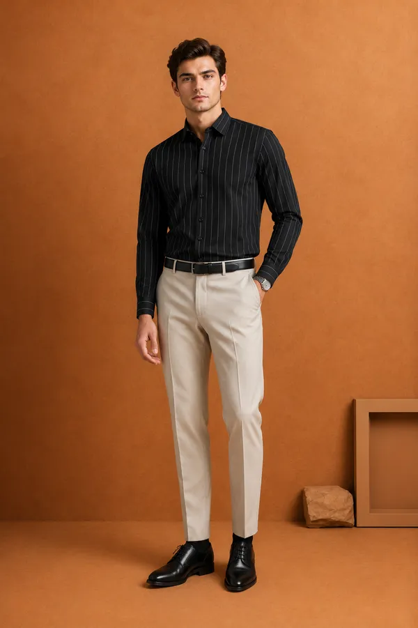 Men_S_Ivory_White_Pinstripe_Formal_Shirt_Black