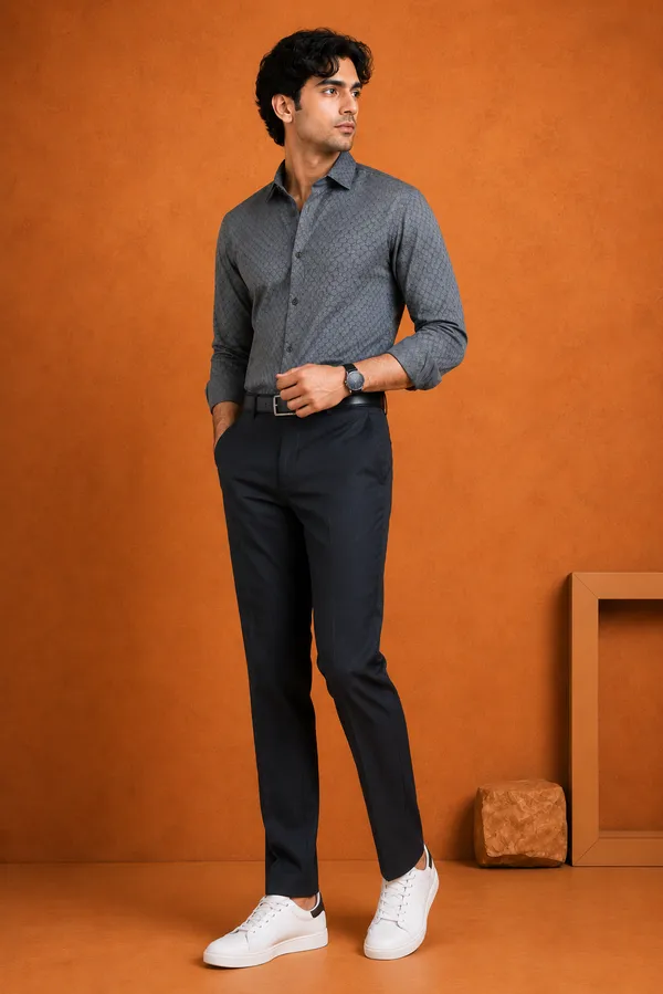 Men_S_Olive_Green_And_Grey_Textured_Full_Sleeve_Formal_Shirt_Grey