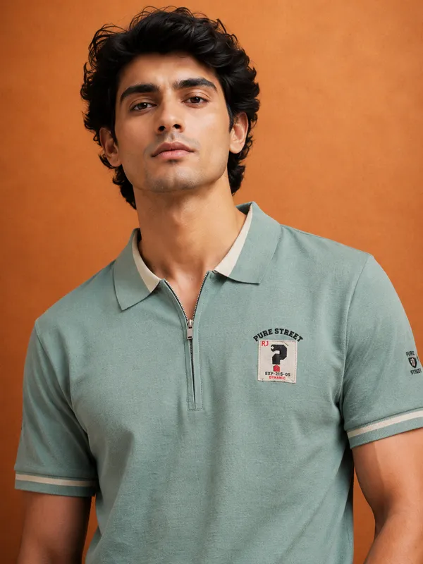 Pure_Street_Sage_Green_Zip_Polo_T_Shirt_For_Men_Ice_Grey