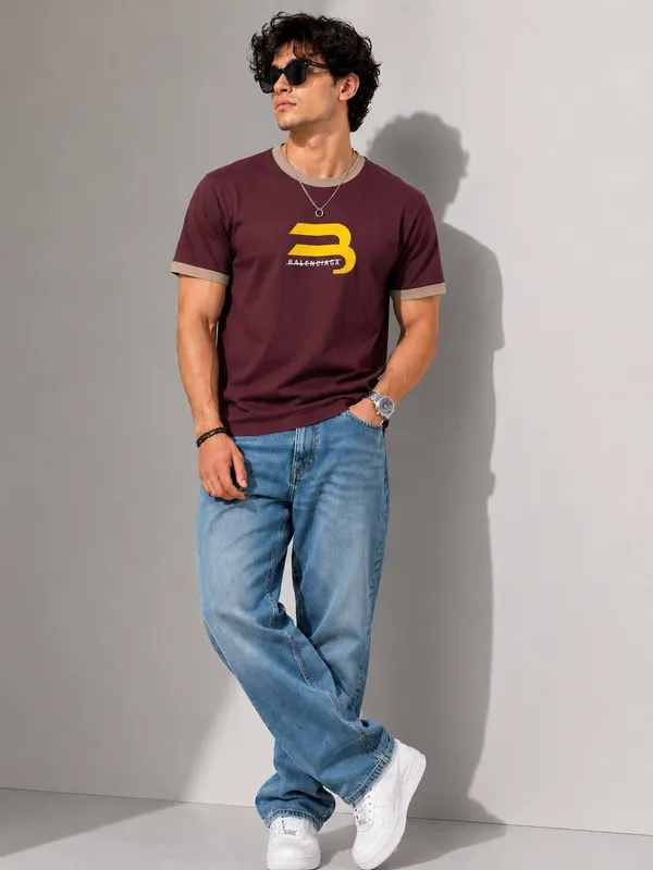 Men_S_Maroon_Graphic_Print_Round_Neck_T_Shirt_Mauve_Purple