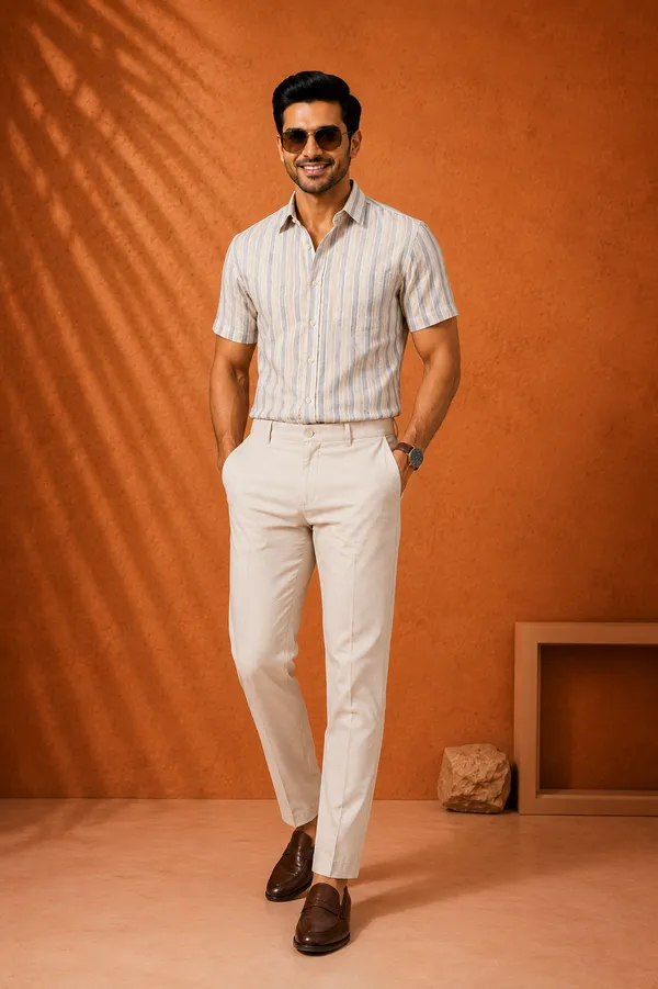 Men_S_Premium_Beige_Striped_Half_Sleeve_Casual_Shirt_Light_Blue