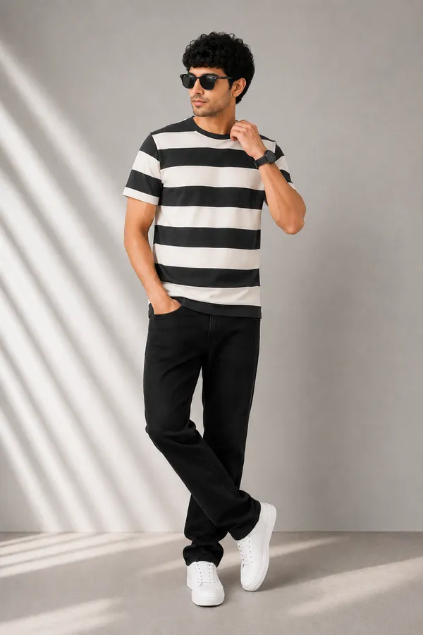 Men_S_Olive_Green_Off_White_Striped_Round_Neck_T_Shirt_Dark_Grey