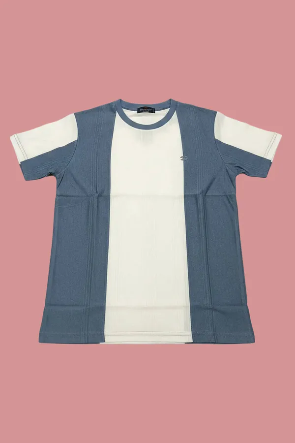 Men_S_Blue_White_Color_Block_Crew_Neck_T_Shirt_Pink