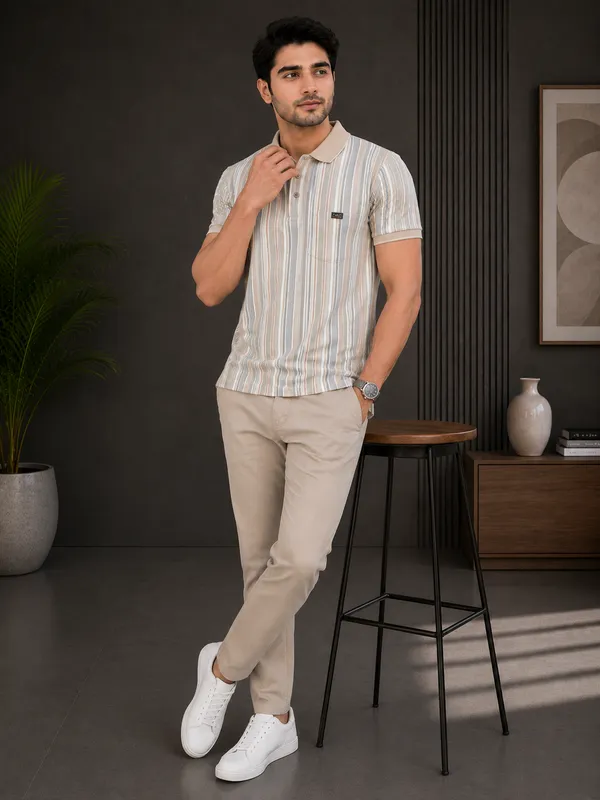 Men_S_Olive_Green_Vertical_Stripe_Polo_T_Shirt_Peach_Blossom