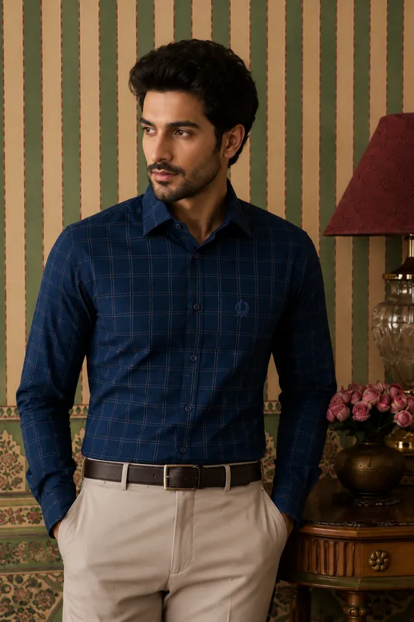 Men_S_Navy_Blue_Checked_Cotton_Formal_Shirt_Classic_Full_Sleeve_Office_Wear_Navy