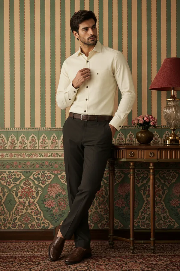 Men_S_Cream_Solid_Formal_Shirt_Full_Sleeve_Classic_Office_Wear_Begie
