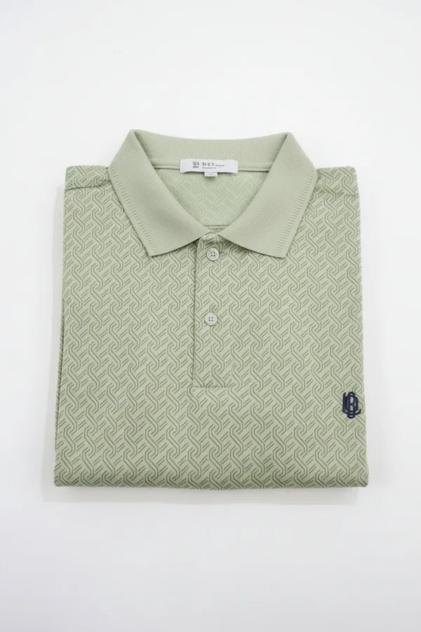 Men_S_Black_Textured_Polo_T_Shirt_Pistachio_Green