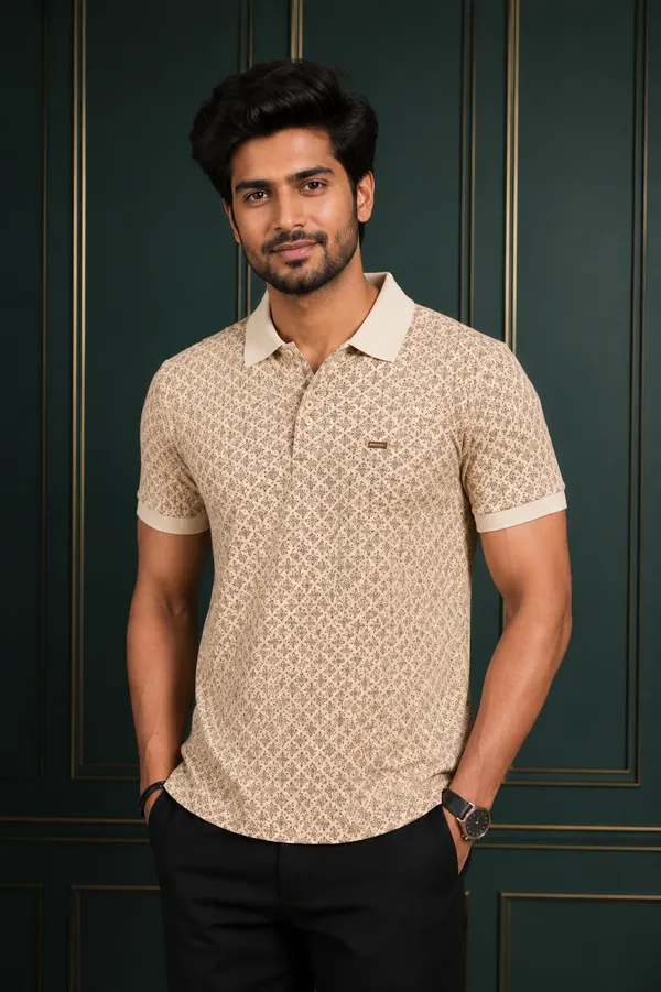 Men_S_Premium_Beige_Printed_Polo_T_Shirt_Soft_Cotton_Blend_Smart_Wear_Beige