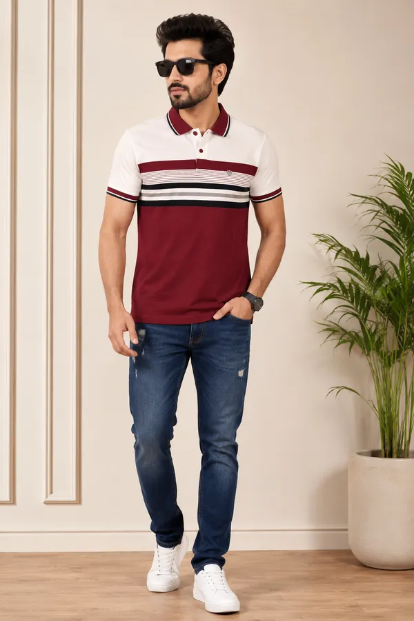 Classic_Burgundy_Stripe_Polo_T_Shirt_For_Men_Maroon