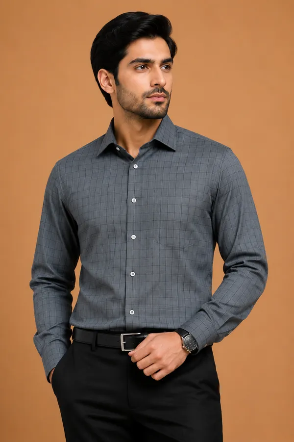 Men_S_Slate_Grey_Checked_Formal_Shirt_Gray