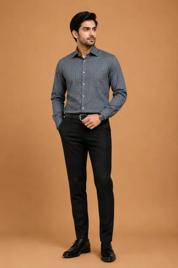 Men_S_Slate_Grey_Checked_Formal_Shirt_Gray
