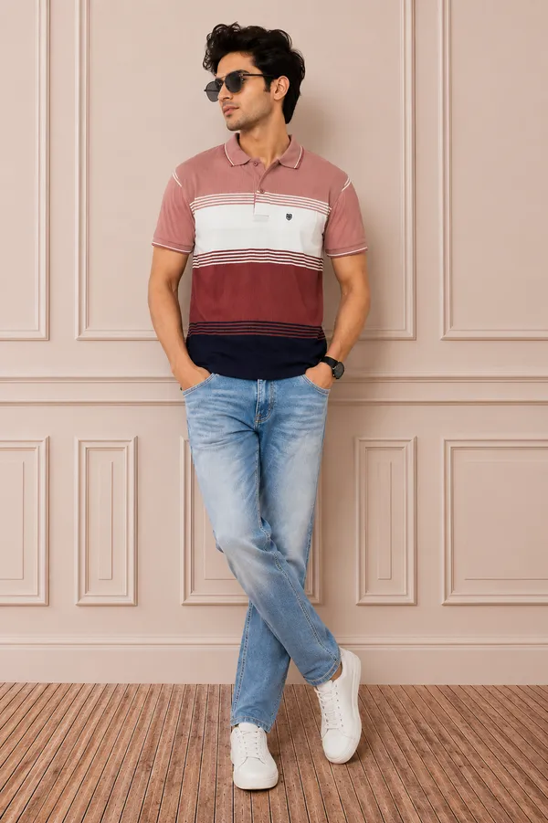 Men_S_Striped_Polo_T_Shirt_With_Light_Wash_Denim_Look_Mauve_Pink