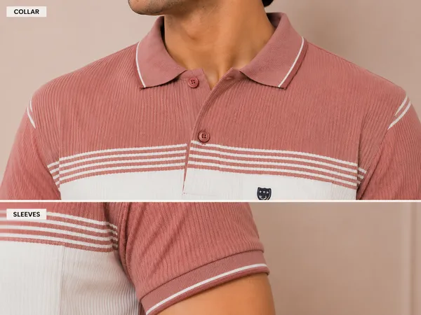 Men_S_Striped_Polo_T_Shirt_With_Light_Wash_Denim_Look_Mauve_Pink