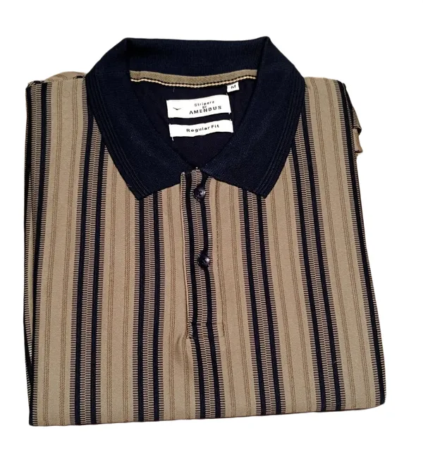 Men_S_Vertical_Striped_Polo_T_Shirt_Olive_Green