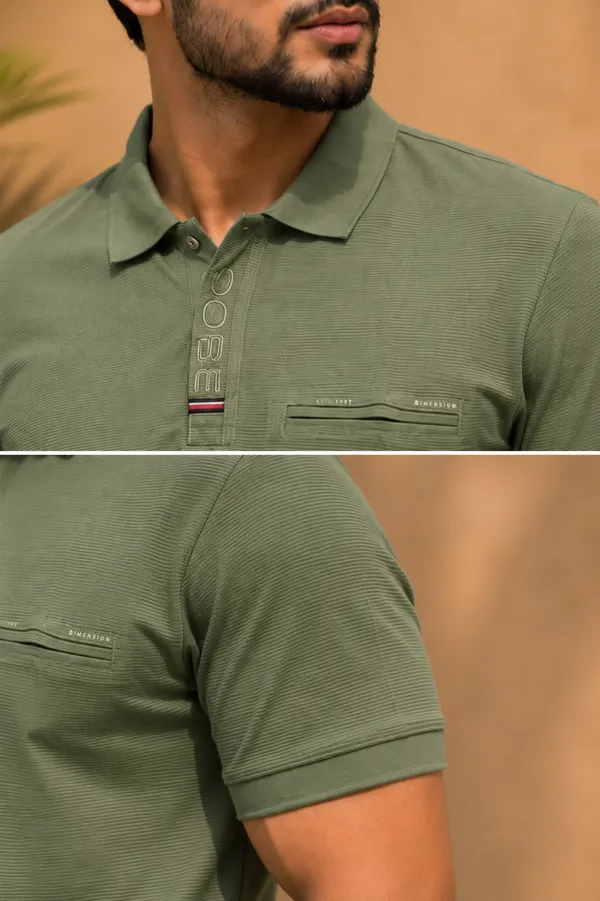 Olive_Green_Textured_Polo_T_Shirt_For_Men_Premiu_Cotton_Blend_Polo_Sage_Green