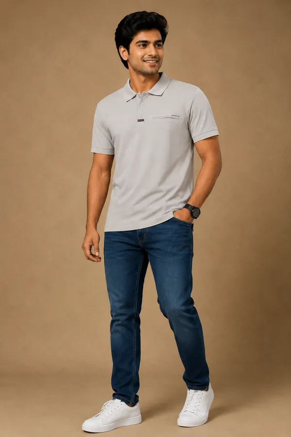 Men_S_Light_Grey_Textured_Polo_T_Shirt_Gray
