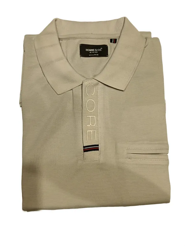 Men_S_Light_Grey_Textured_Polo_T_Shirt_Gray