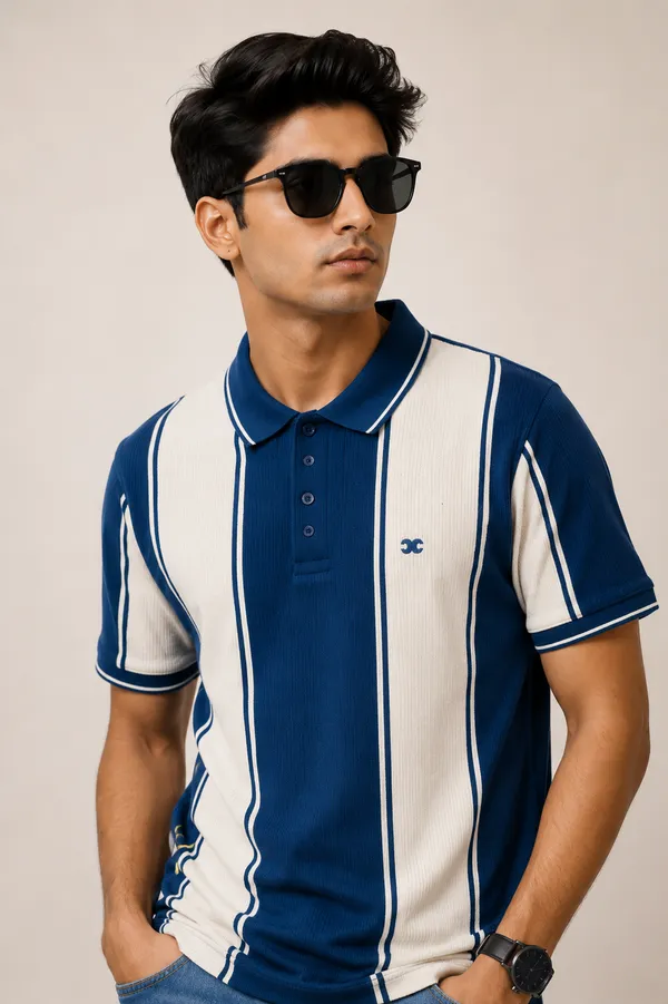 Title_Men_S_Navy_Blue_White_Vertical_Striped_Polo_T_Shirt_11_Navy