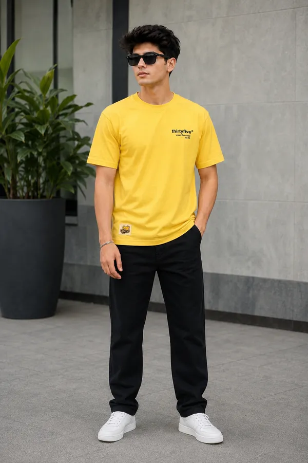 Sunshine_Yellow_Graphic_T_Shirt_Modern_L_Streetwear_Yellow