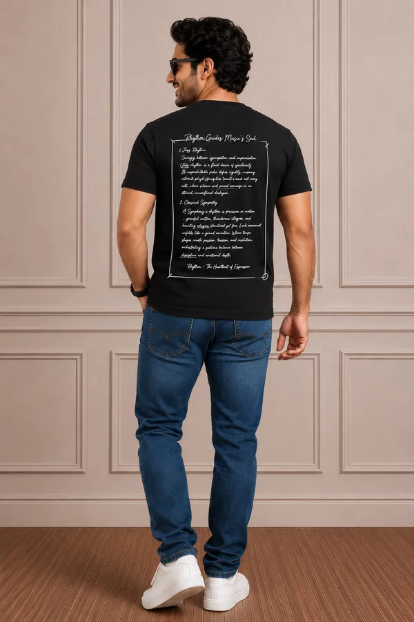 Rhythm_Guides_Music_S_Soul_Graphic_T_Shirt_Classic_Black_Premium_Cotton_Casual_Wear_Black