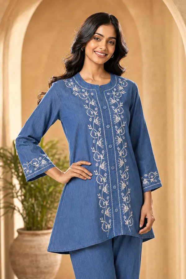 Denim_Blue_Floral_Embroidered_Co_Ord_Set_Dusty_Sky_Blue