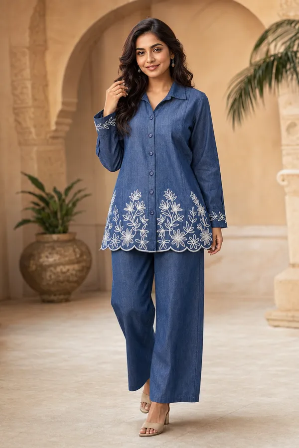 Denim_Blue_Floral_Embroidered_Co_Ord_Set_Sky_Blue
