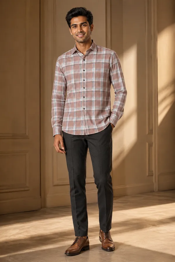 Dusty_Rose_Checkered_Casual_Shirt_Dusty_Rose