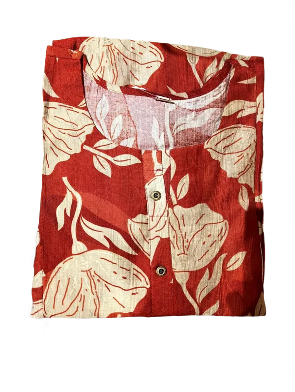 Rust_Red_Floral_Long_Kurti_Rust_Red