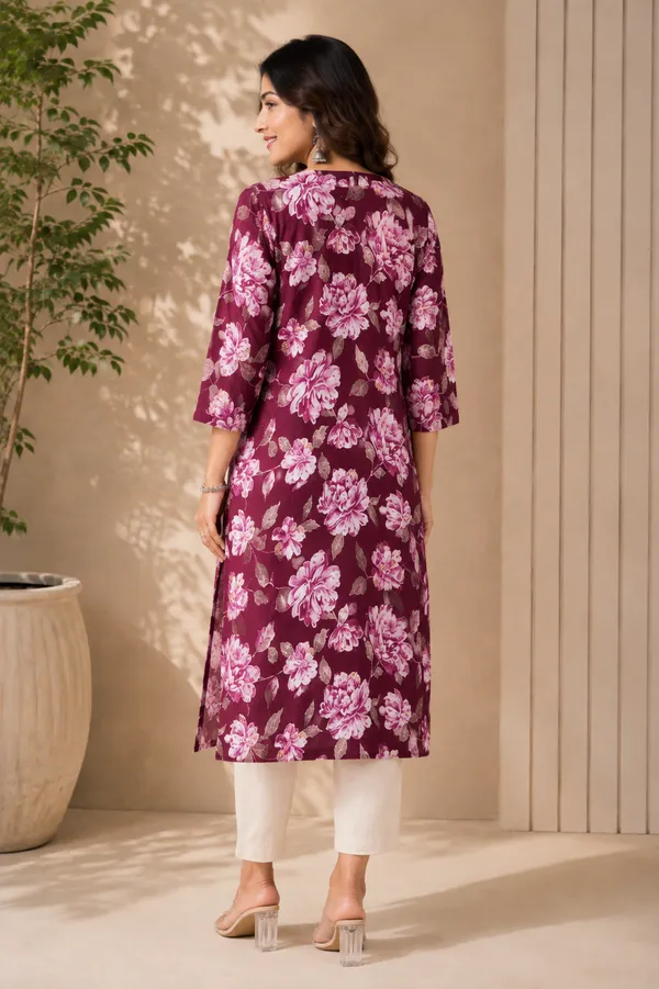 Wine_Bloom_Floral_Kurti_Wine_Pink