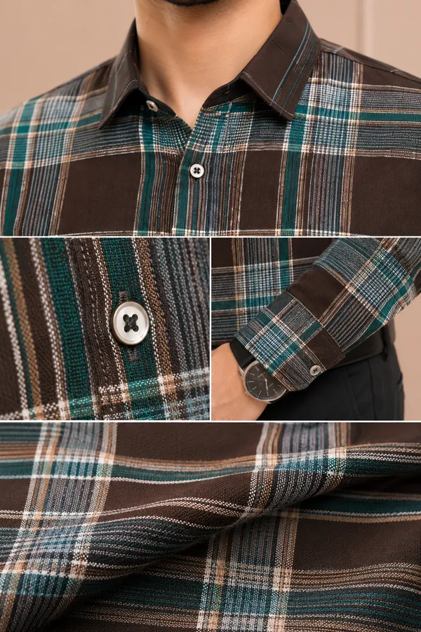 Premium_Teal_Check_Formal_Shirt_Plaid
