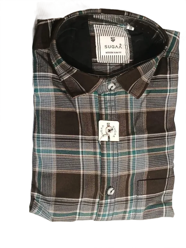 Premium_Teal_Check_Formal_Shirt_Plaid