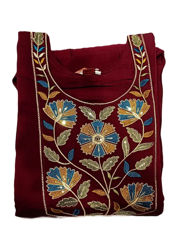 Floral_Embroidered_Kurti_Bottom_Dupatta_Set_Mauve_Purple