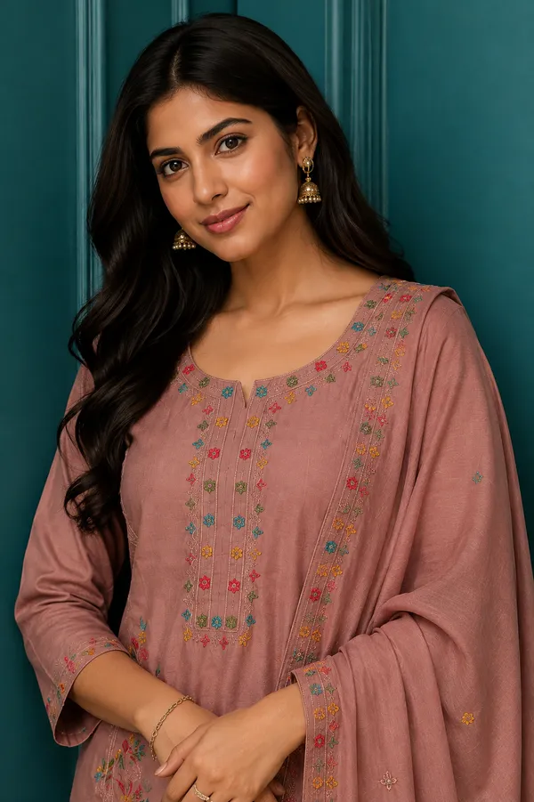 Dusty_Rose_Floral_Embroidered_Kurta_Pant_Dupatta_Set_Dusty_Rose