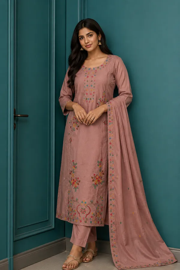 Dusty_Rose_Floral_Embroidered_Kurta_Pant_Dupatta_Set_Dusty_Rose