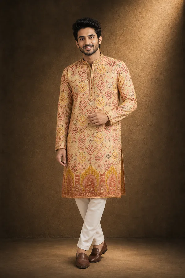 Royal_Beige_Heritage_Print_Festive_Kurta_Coming_Soon