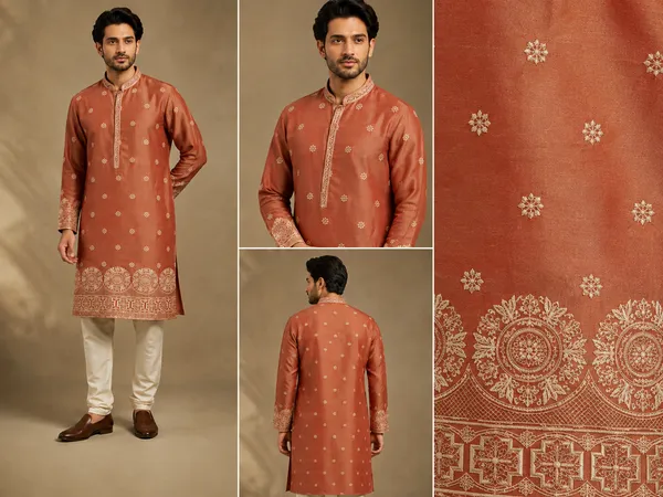 Rust_Orange_Heritage_Embroidered_Kurta_Coming_Soon