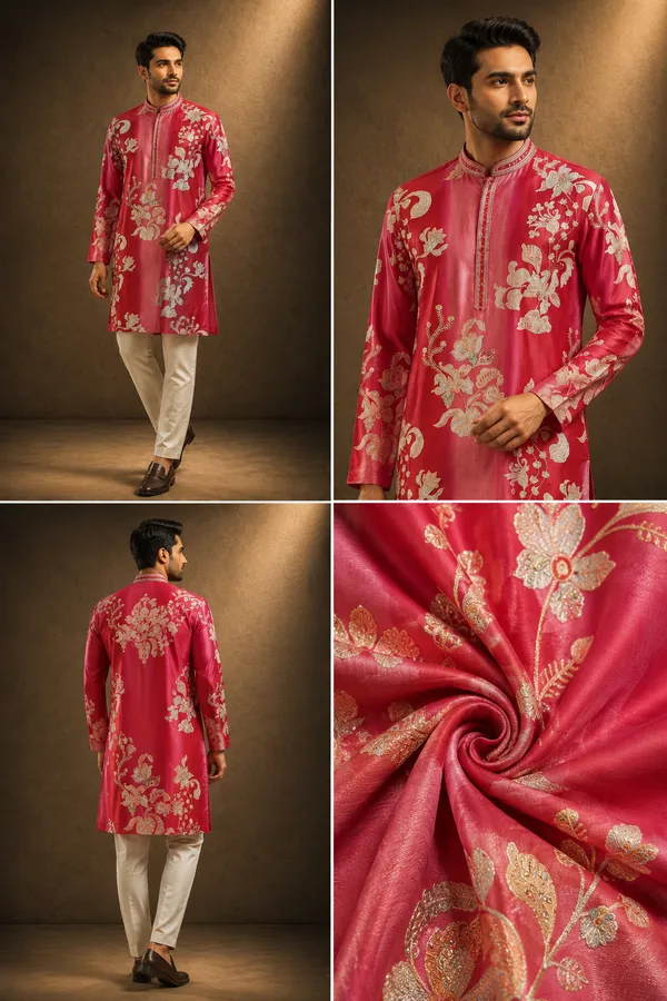 Crimson_Red_Floral_Embroidered_Kurta_Coming_Soon