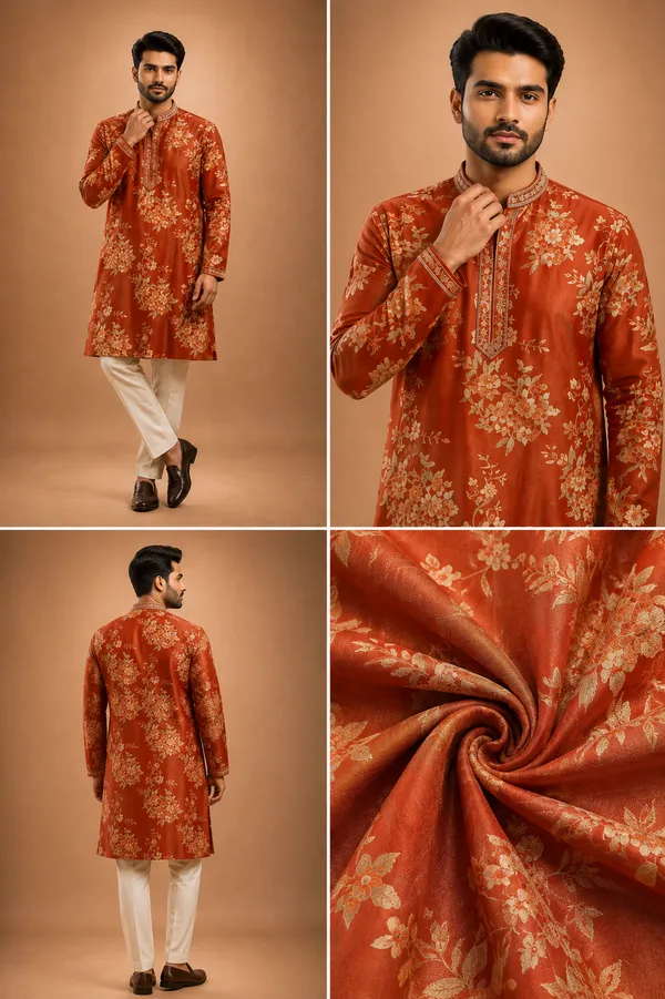 Rust_Orange_Floral_Printed_Kurta_Coming_Soon