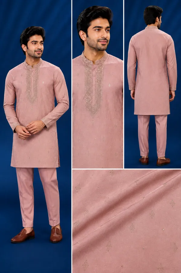 Dusty_Pink_Embroidered_Kurta_For_Men_Coming_Soon