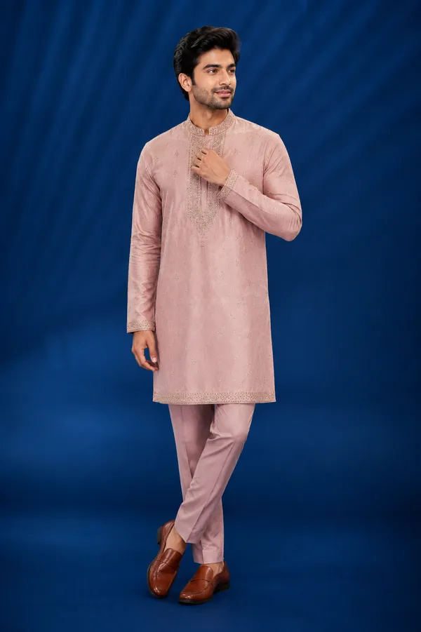 Dusty_Pink_Embroidered_Kurta_For_Men_Coming_Soon