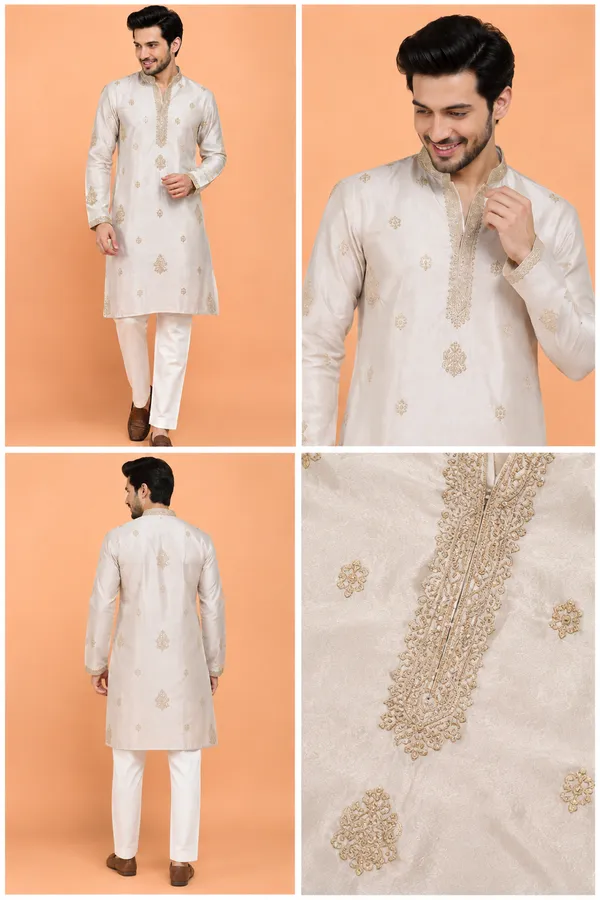 Ivory_Gold_Embroidered_Men_S_Festive_Kurta_Coming_Soon