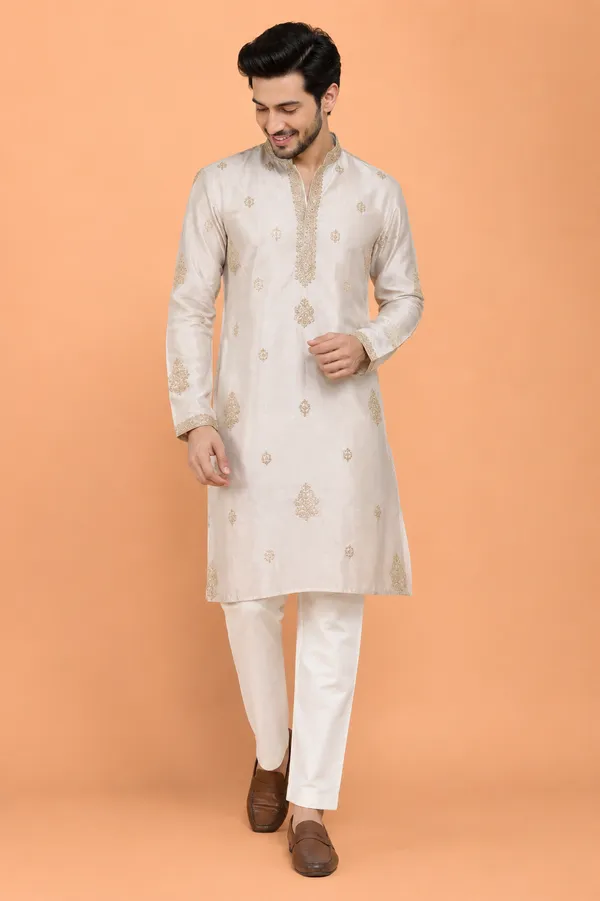 Ivory_Gold_Embroidered_Men_S_Festive_Kurta_Coming_Soon