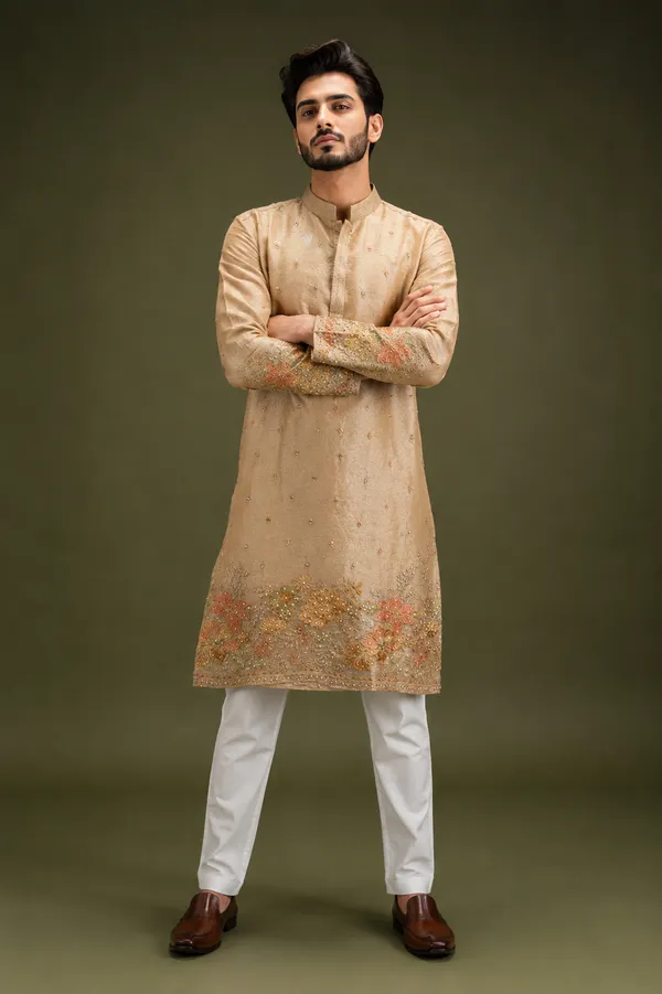 Beige_Silk_Kurta_Set_With_Peach_Floral_Embroidery_For_Me_Coming_Soon