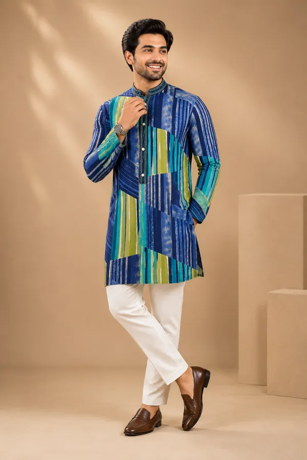 Multicolour_Geometric_Print_Men_S_Festive_Kurta_Set_Coming_Soon