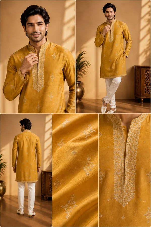 Mustard_Gold_Embroidered_Men_S_Festive_Kurta_Set_Coming_Soon
