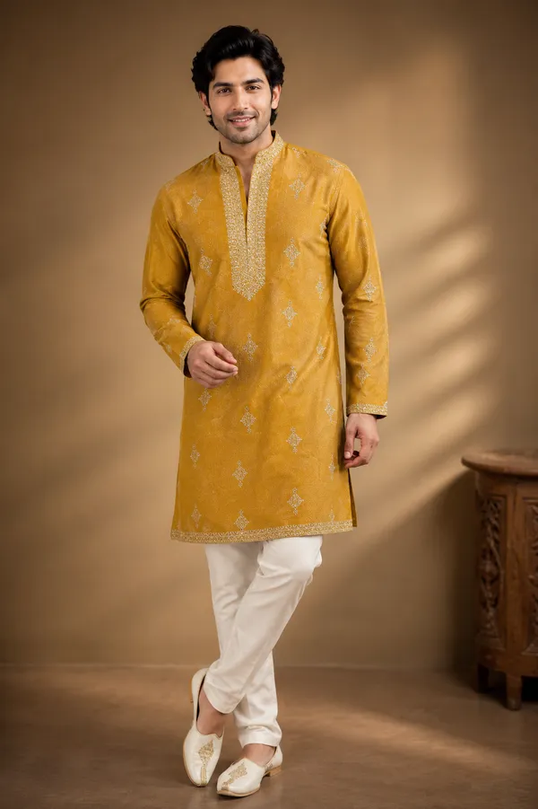 Mustard_Gold_Embroidered_Men_S_Festive_Kurta_Set_Coming_Soon